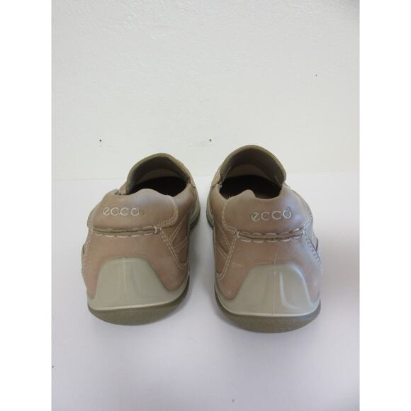 ECCO Beige Leather 46 Balance Arch Support Shock Point Slip On Driving Loafers main image 7